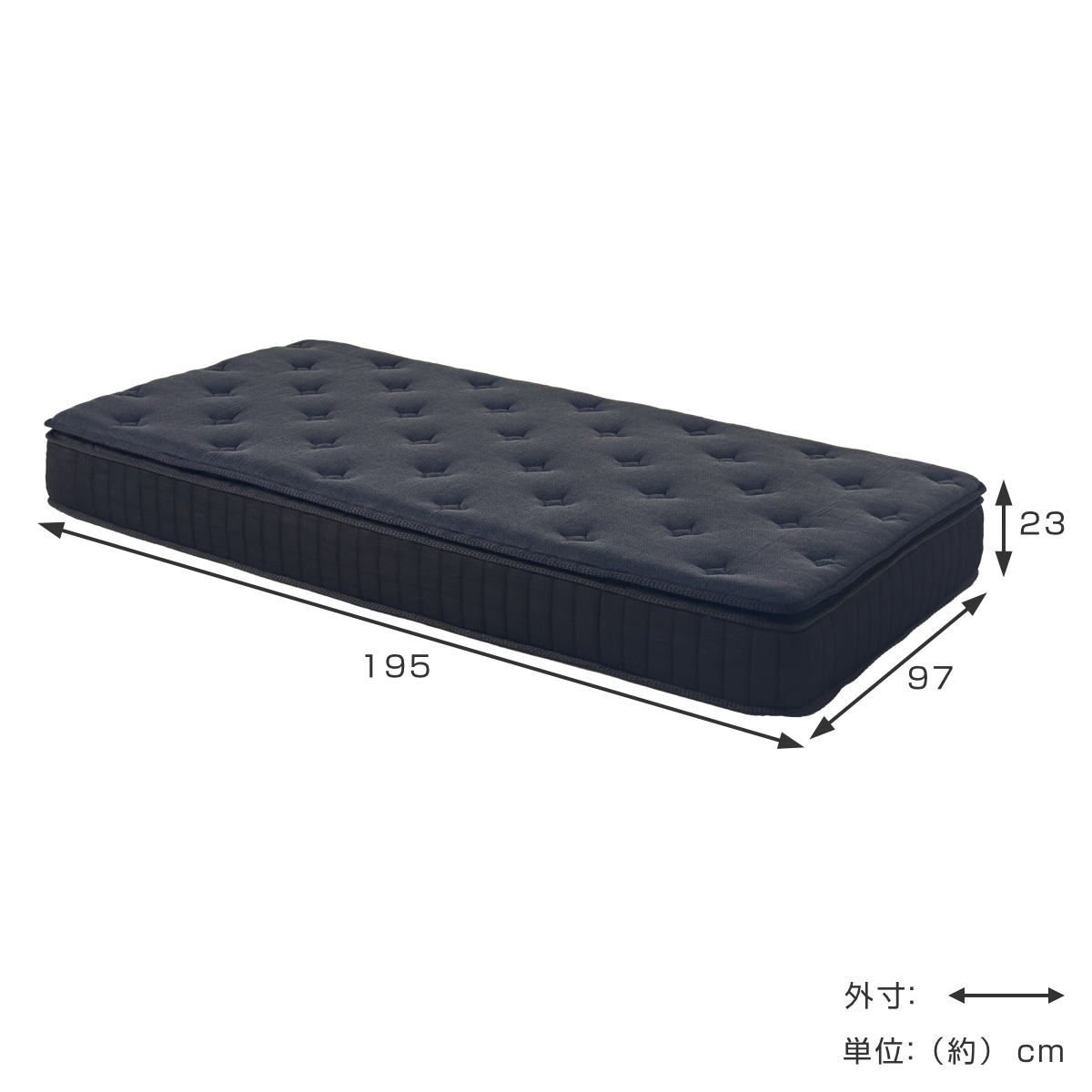 マットレス シングル ポケットコイル ピロートップ付き 竹のちから （ 寝具 マット 圧縮ロール 搬入簡単 吸湿 速乾 ） | HAGiHARA | 05