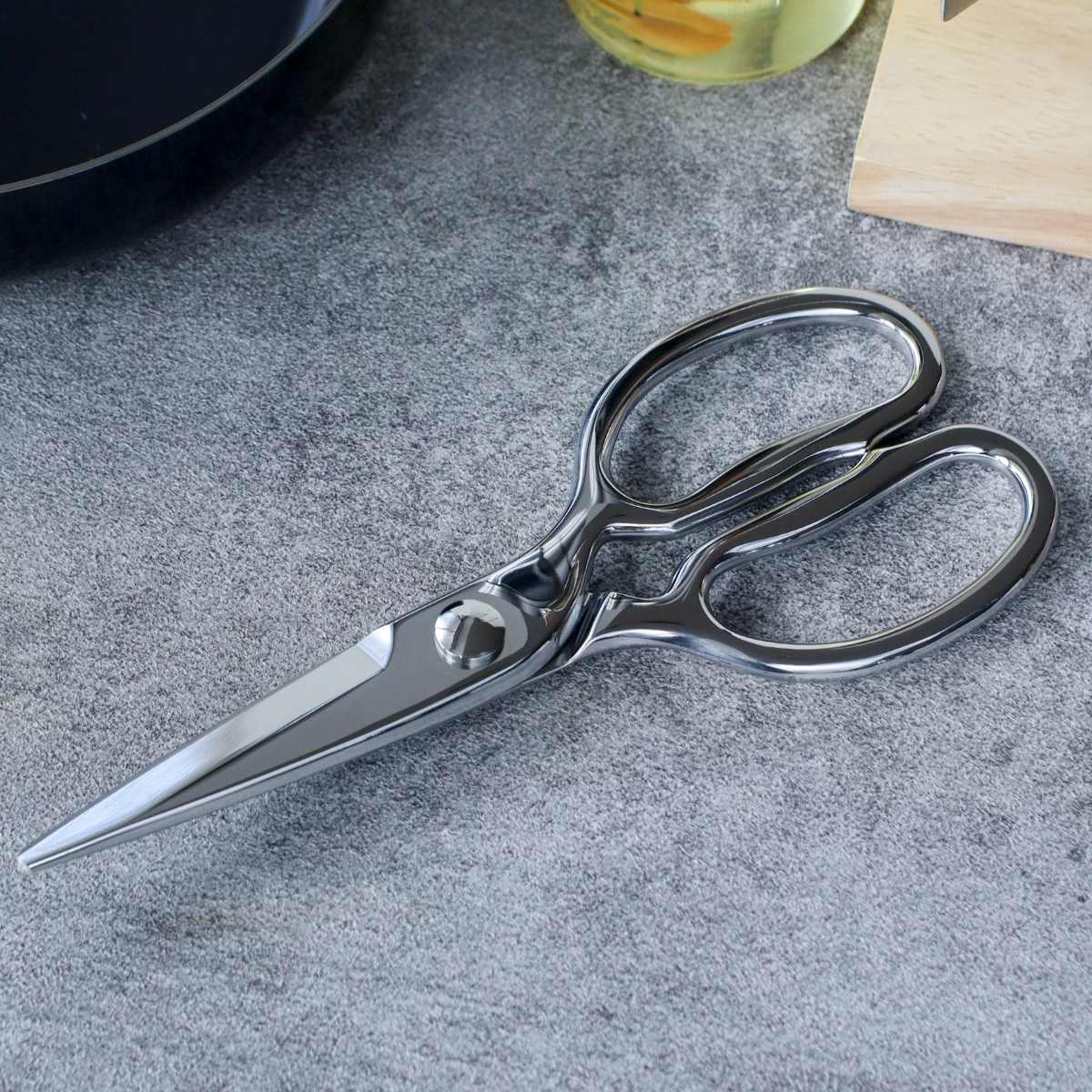 ヨシカワ キッチンばさみ 鏡面キッチンバサミ オールステンレス
