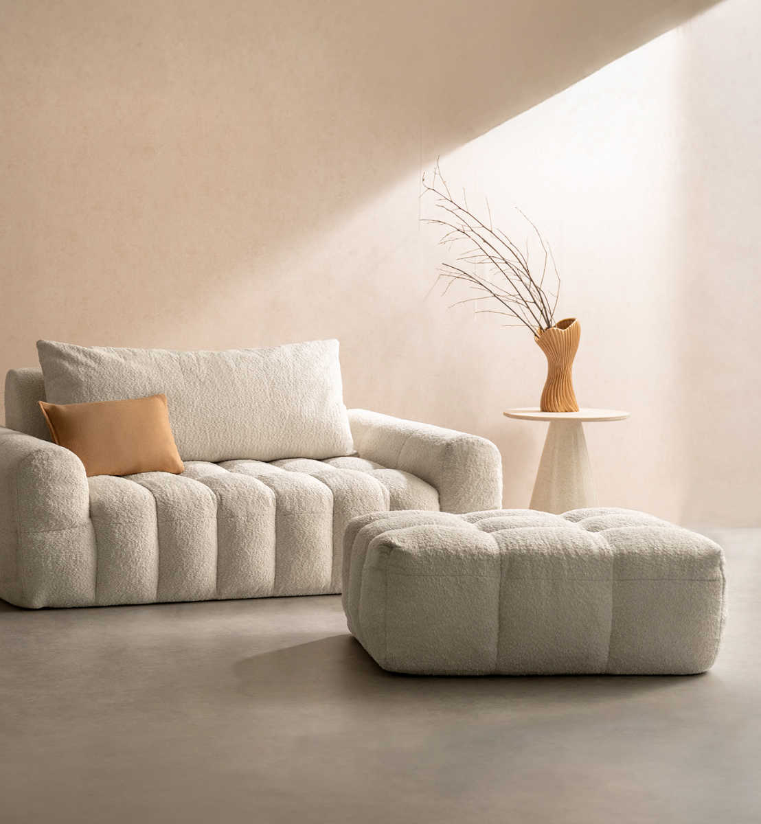 宮武製作所 オットマン Albi ブークレ生地 Signature Studio