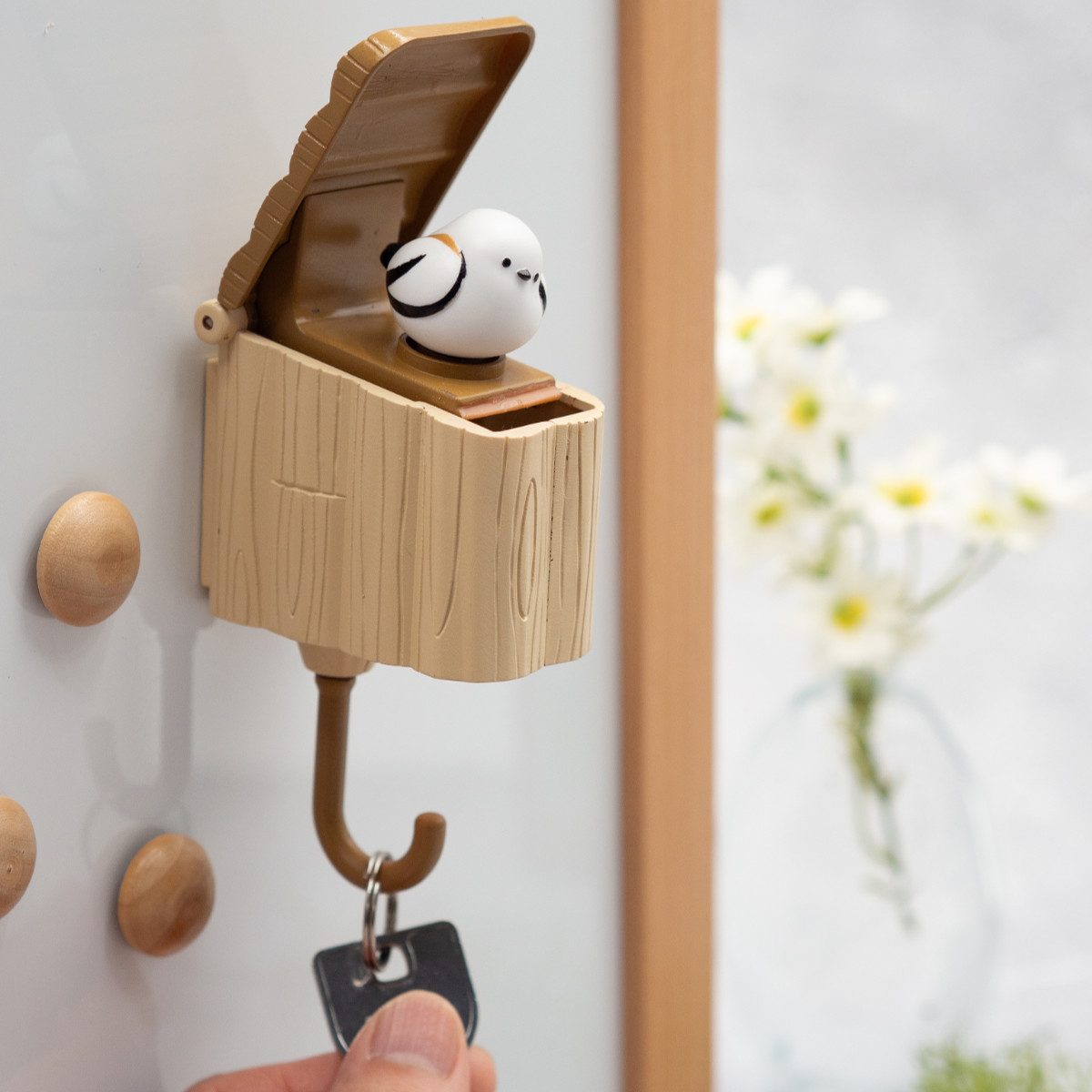 biite キーフック トリの巣 簡単取付 鳥 （ 鳥の巣 巣箱 巣 粘着シート