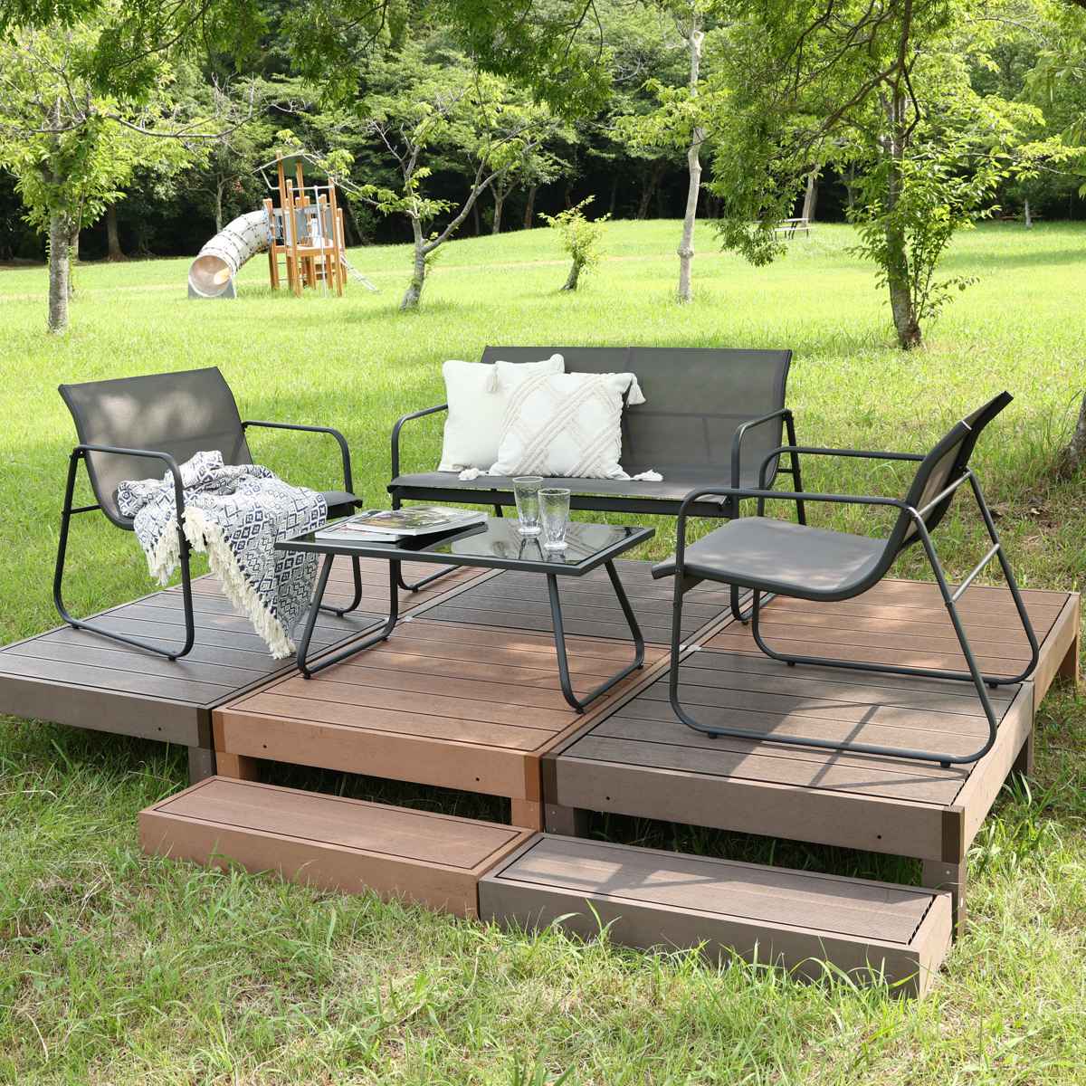 不二貿易（Fuji Boeki） ガーデンソファ 4点セット Astoria