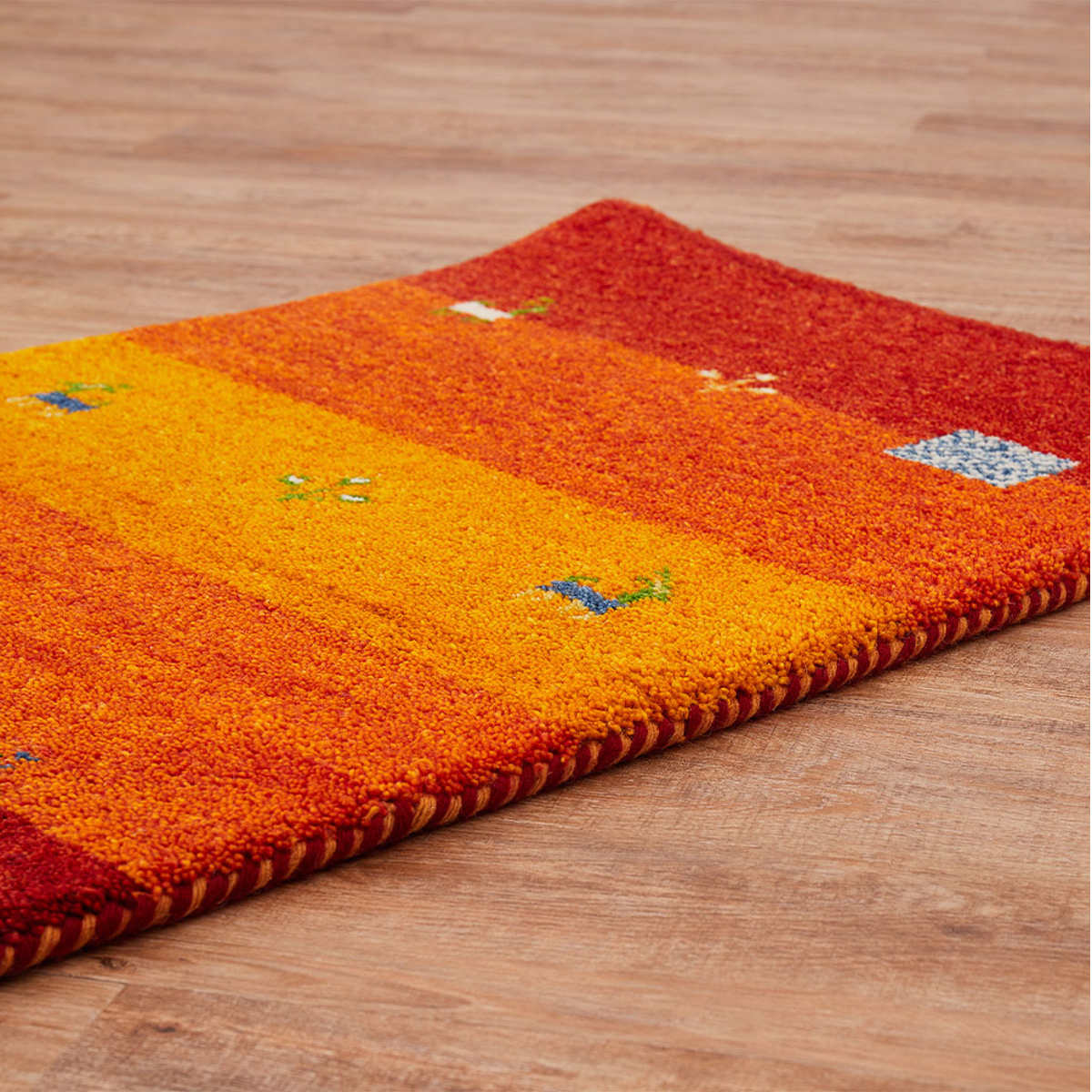 キッチンマット GABBEH ギャッベ ラグ 40×120cm （ キッチン マット 床暖房対応 ギャベ ウール100％ 羊毛 40cm 120cm ）_12