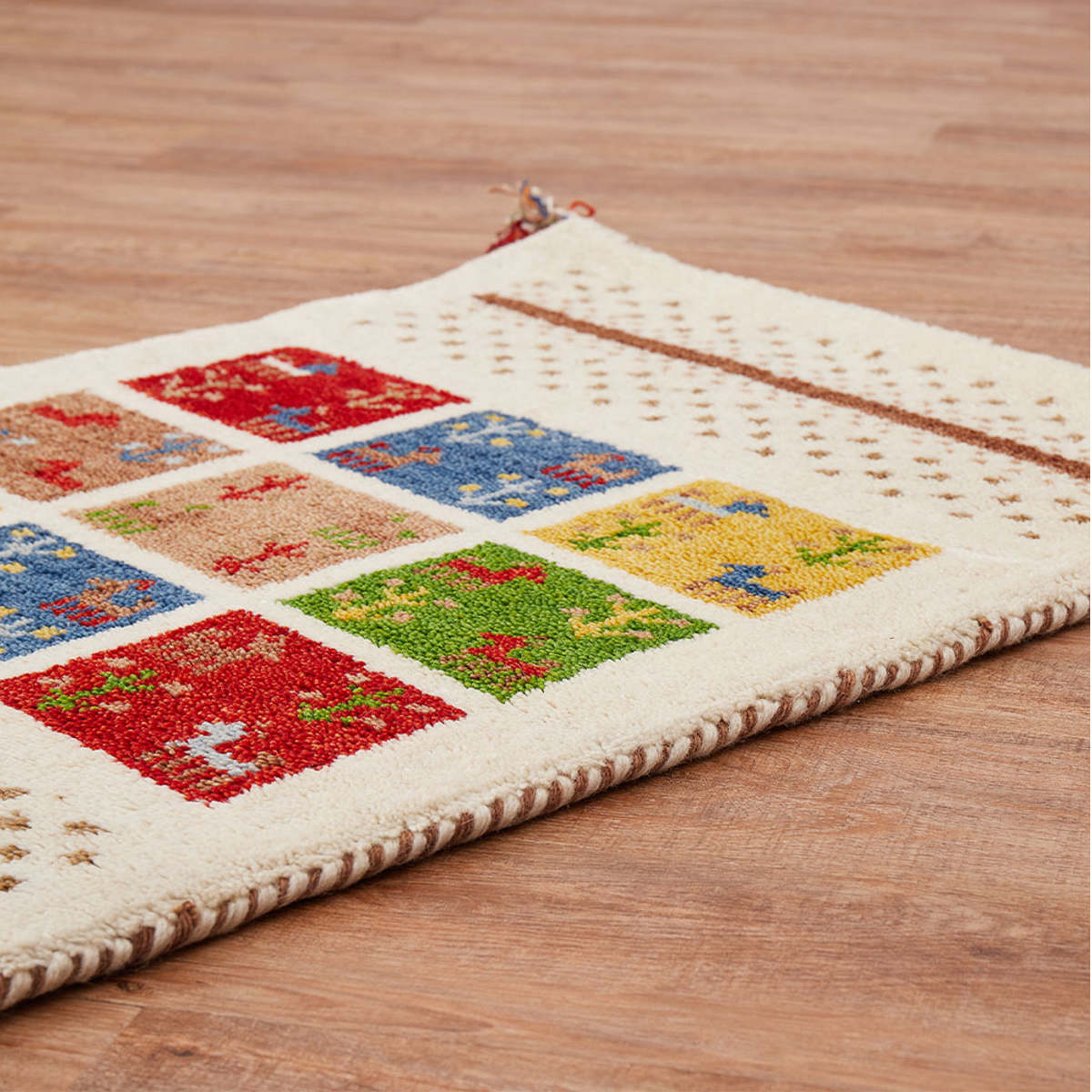 キッチンマット GABBEH ギャッベ ラグ 40×120cm （ キッチン マット 床暖房対応 ギャベ ウール100％ 羊毛 40cm 120cm ）_13