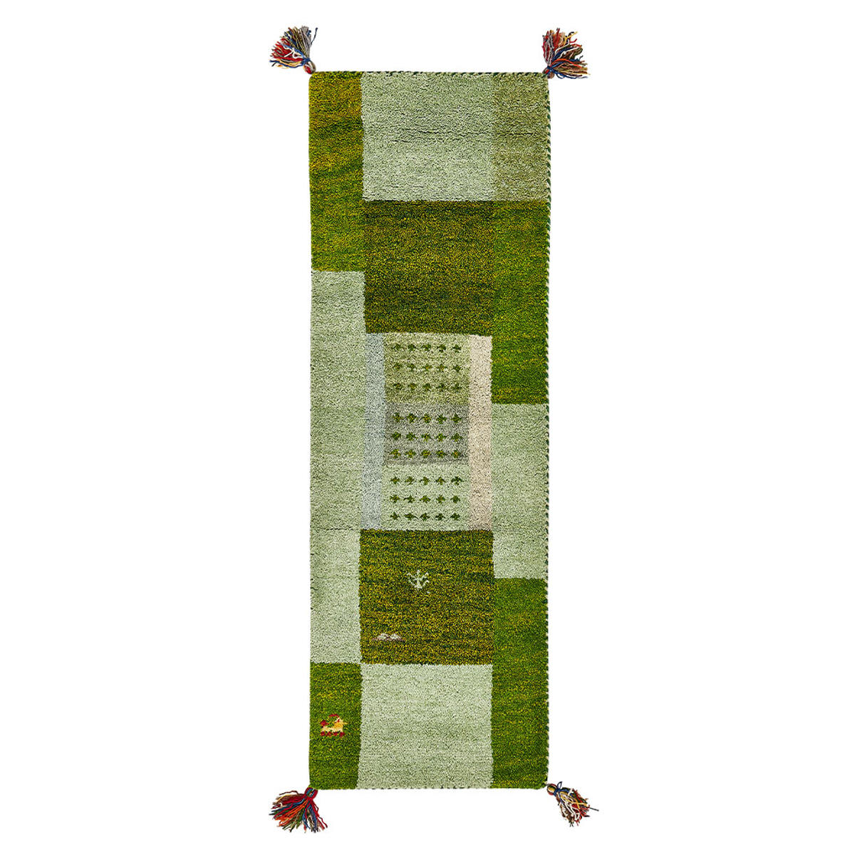 キッチンマット GABBEH ギャッベ ラグ 40×120cm （ キッチン マット 床暖房対応 ギャベ ウール100％ 羊毛 40cm 120cm ）_2