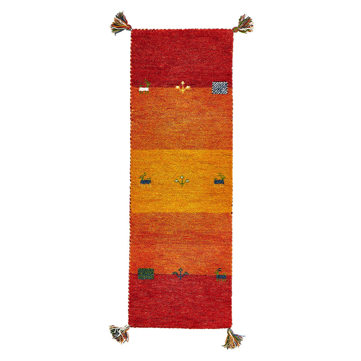 キッチンマット GABBEH ギャッベ ラグ 40×120cm （ キッチン マット 床暖房対応 ギャベ ウール100％ 羊毛 40cm 120cm ）_3