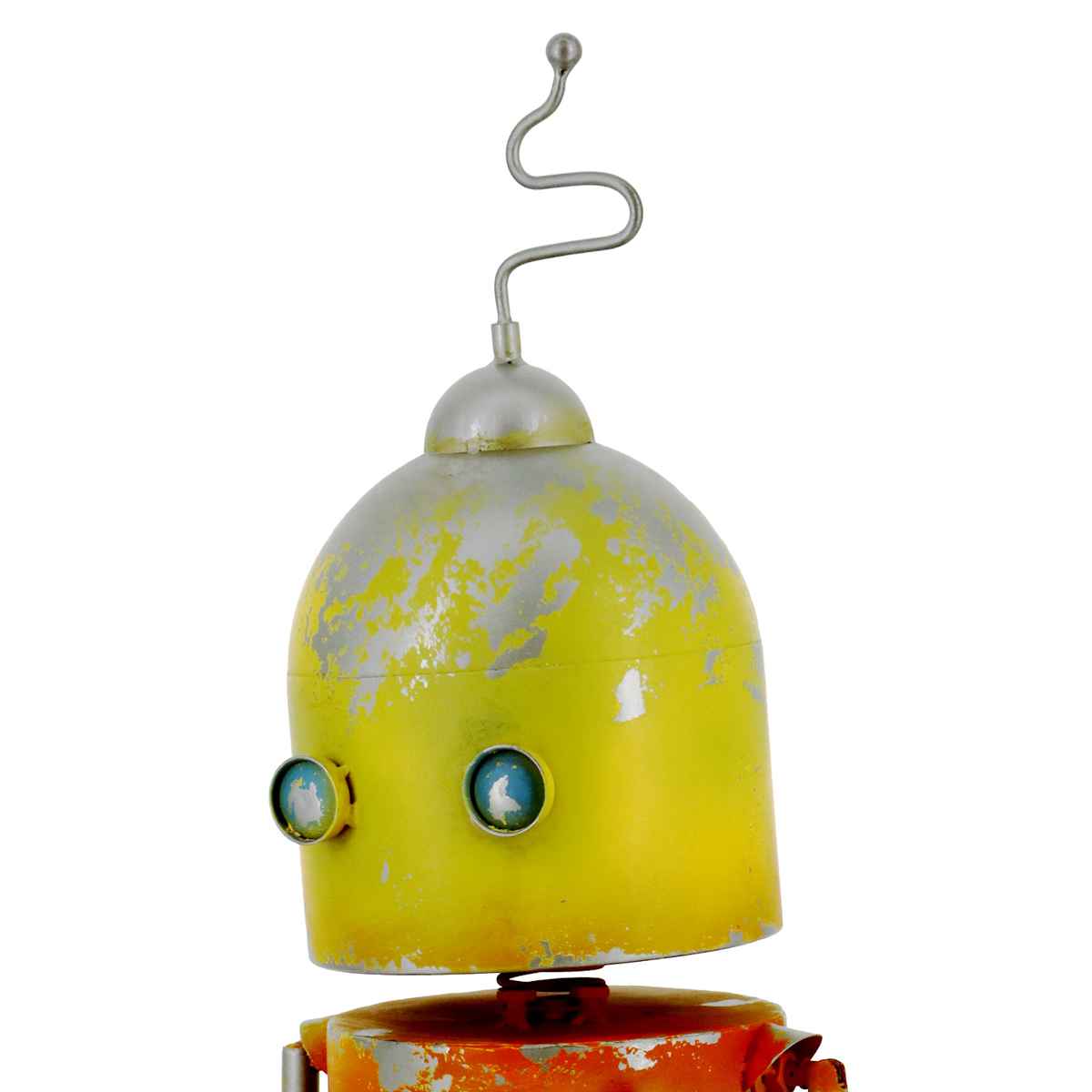 オーナメント ロボット 黄 （ 置物 オブジェ ガーデンオーナメント ）_1
