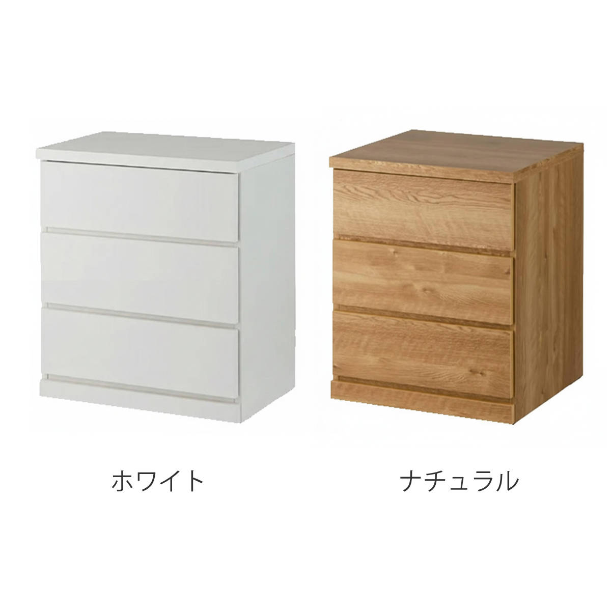 チェスト 幅59.5cm 3段 クローゼット収納 引き出し 衣類収納 キャスター付き 日本製 完成品 背面化粧 （ たんす 押し入れ 奥行40cm 収納 三段 奥行浅 ）_5