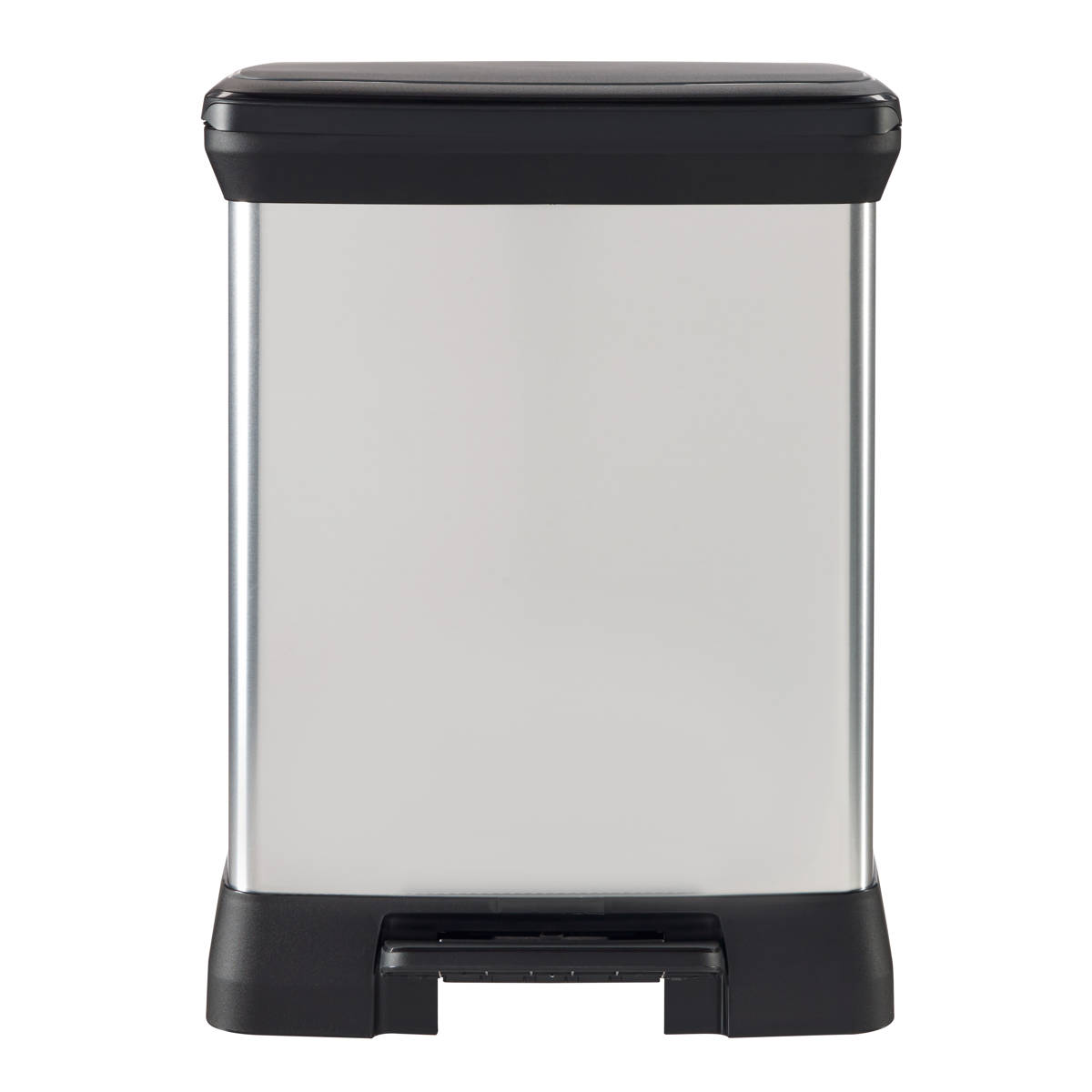 ステンレス　フットペダル式ごみ箱 28L+18L ステンレスフットペダル式ごみ箱 28L+18L
