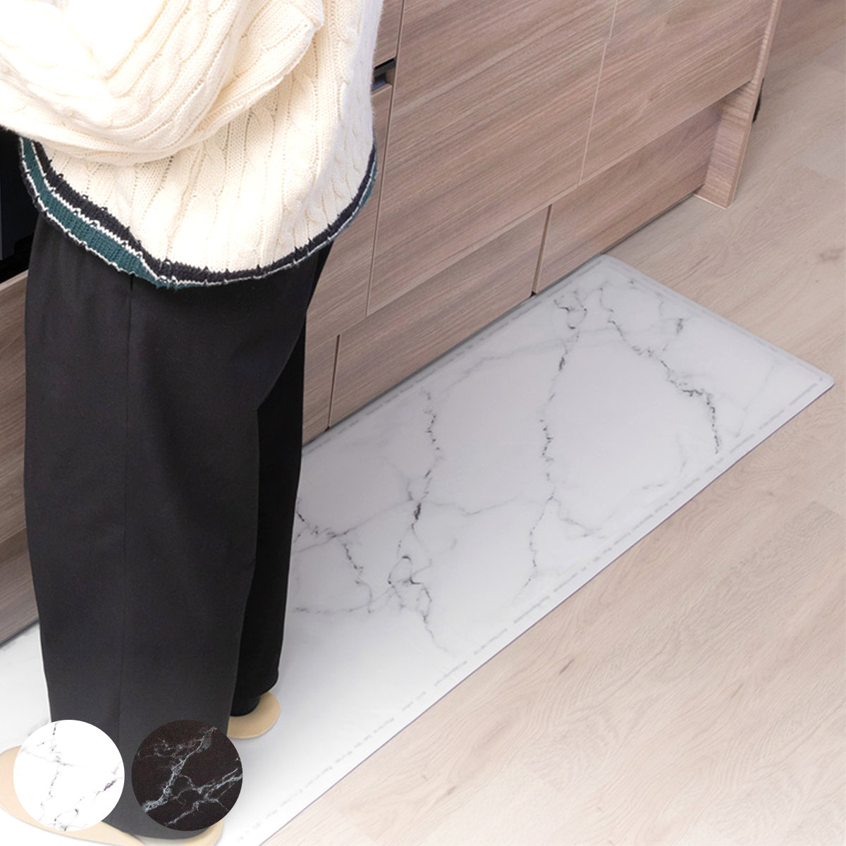 ベストコ キッチンマット MARBLE KITCHEN マット 40×120cm （ 台所