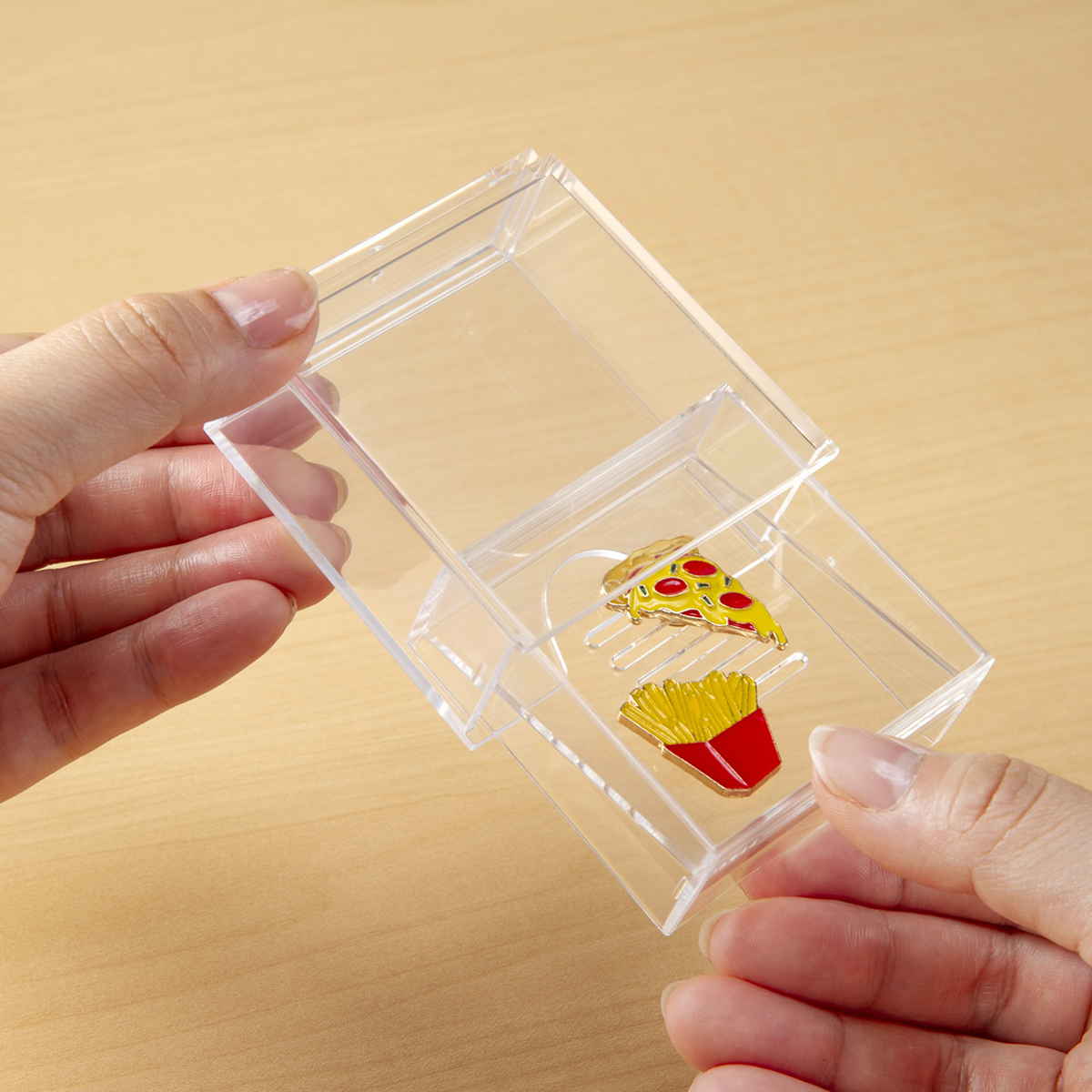 イノマタ化学 ピンバッジ ディスプレイケース 収納ケース 10個セット