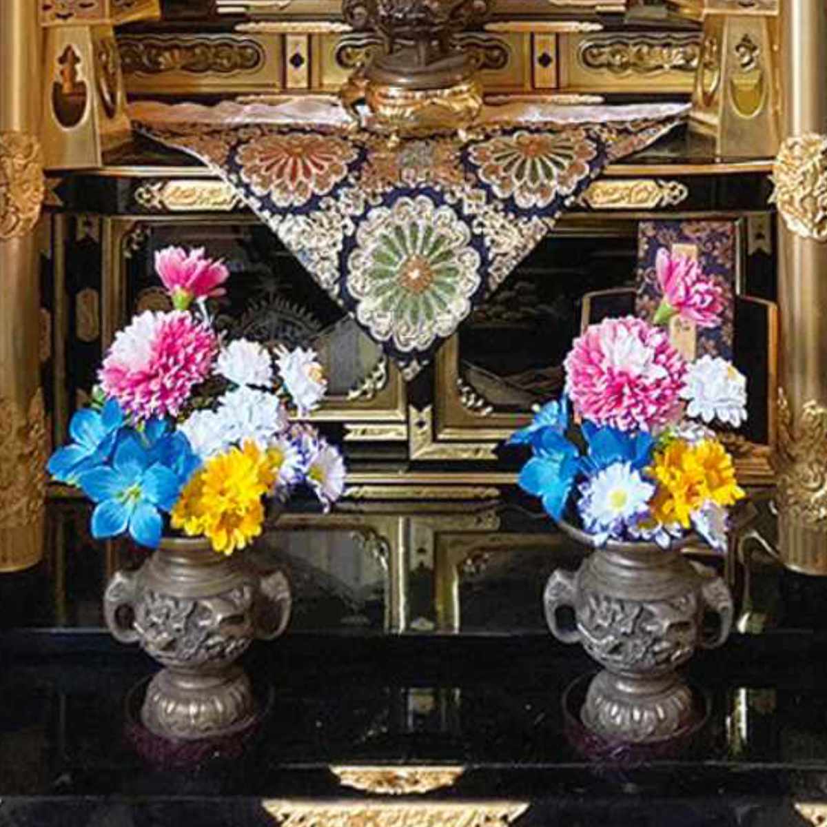 仏花 お手入れ不要 枯れない お墓 仏壇用 お供え花 2束組 20cm （ 造花 お供え 供花 花 御供え 弔花 フェイクフラワー 仏壇 水換え不要 ）