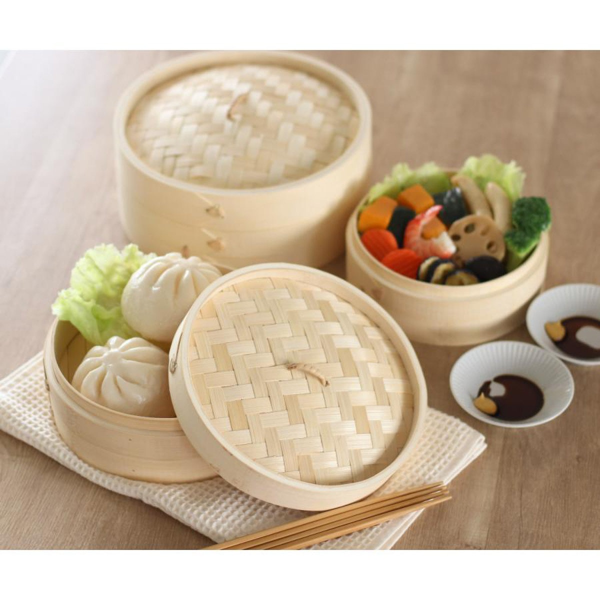 パール金属 中華せいろ 24cm 竹製 （ 蒸し器 竹 蒸籠 セイロ