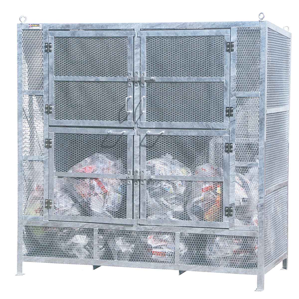 SANKA（家具、インテリア） - 御役目用紙くずかご 2000L 砂ぼこりBOX 特大型 （ 法人押さえる 野外用 紙くずかご 扉 ゴミ 44袋分 取りあつめるボックス席 野外ストッカー 納める庫 ゴミ在り場所 ゴミ捨て ） ゴミ置き場、集積庫-DIY、工具