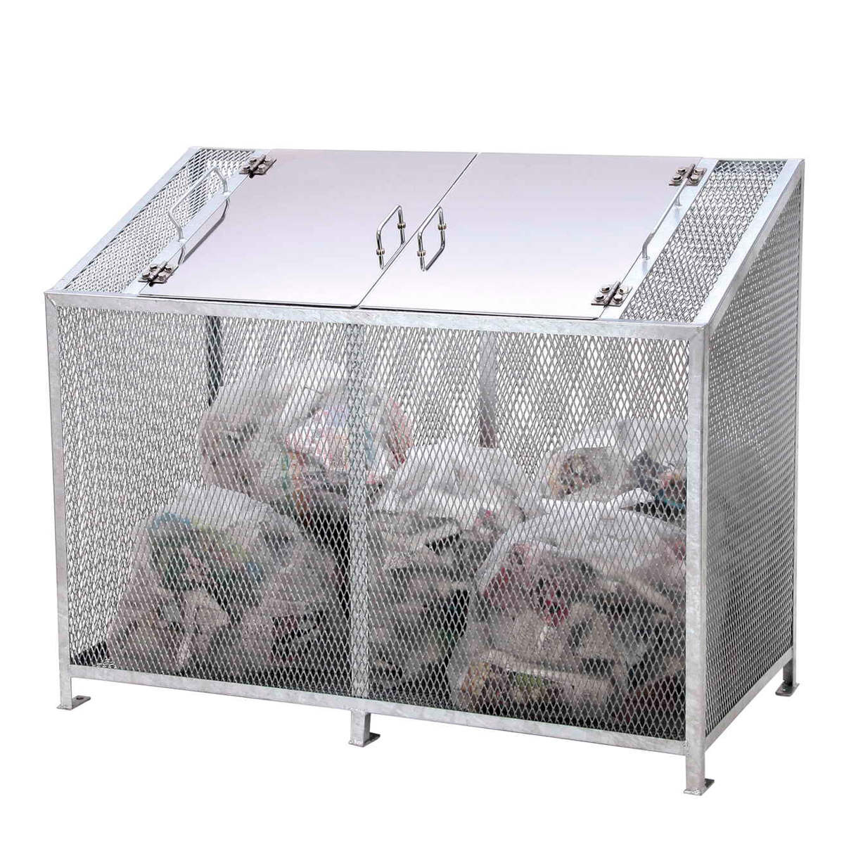 業務用ゴミ箱 450L ダストBOX-S ワイド （ 法人限定 幅120cm 屋外用 ゴミ箱 扉 ゴミ 10袋分 収集ボックス 屋外ストッカー 収納庫 ゴミ置き場 ゴミ捨て ）