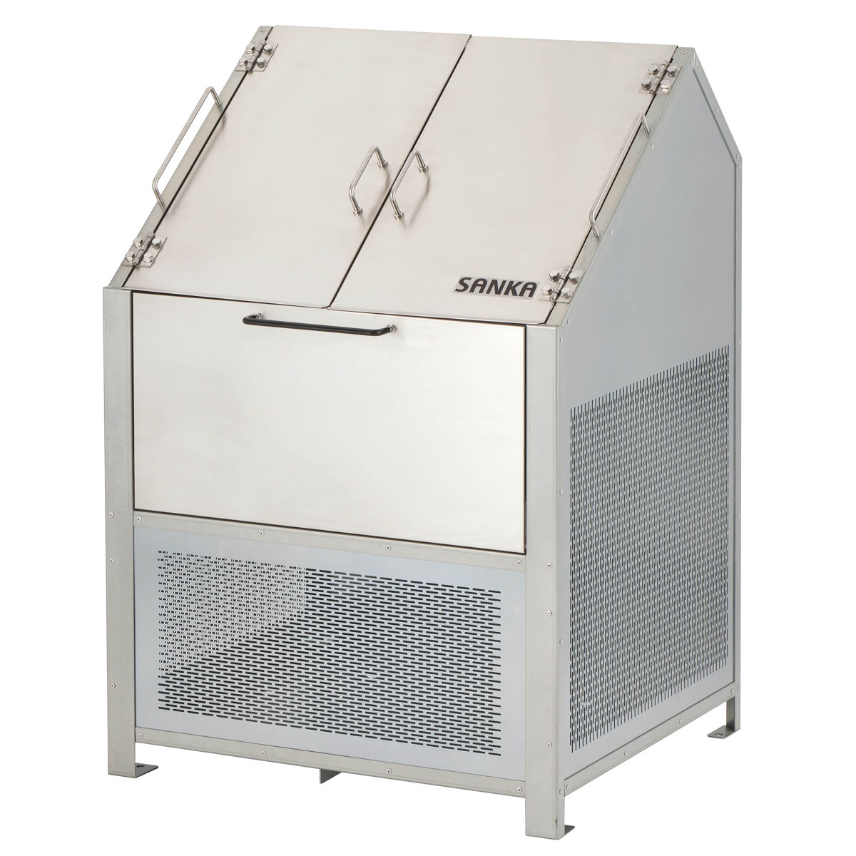 SANKA（家具、インテリア） - 御役目用紙くずかご 370L 喨々たるステイションDX 750 （ 法人押さえる 野外用 紙くずかご 蓋付き添い人 ゴミ 8袋分 取りあつめるボックス席 野外ストッカー 納める庫 ゴミ在り場所 ゴミ捨て ） ゴミ置き場、集積庫-物置、車庫