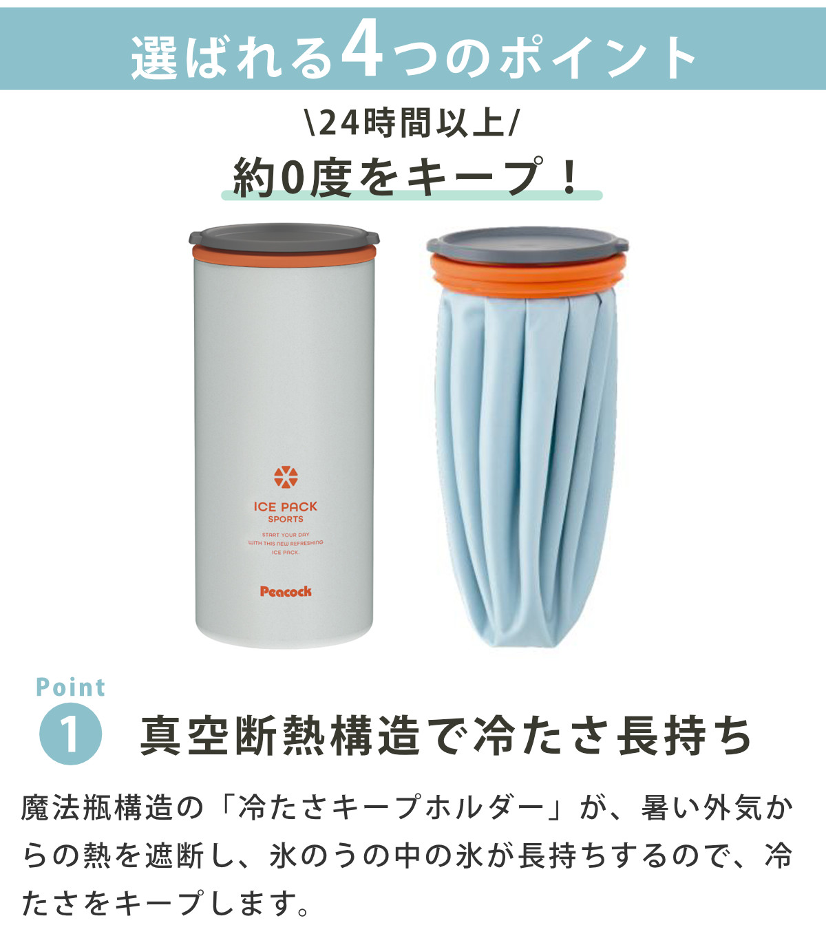 ピーコック魔法瓶工業 ネッククーラー アイスパック ピーコック 布氷の