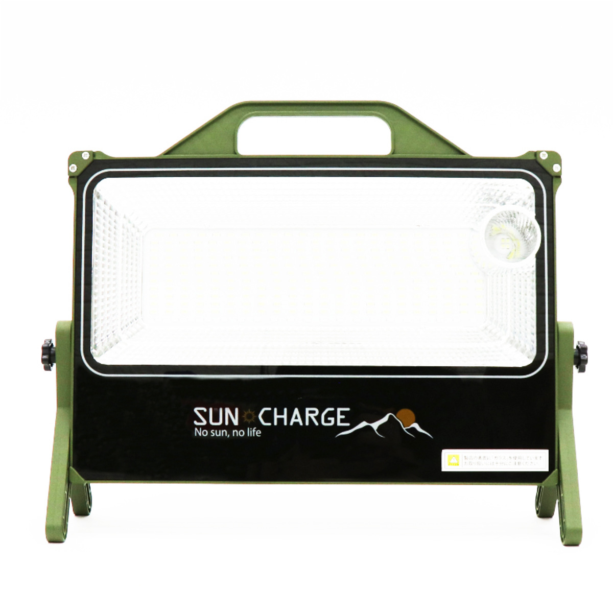 スタンドライト ソーラー 充電式 LED （ 10000mAh モバイルバッテリー 充電器 懐中電灯 ライト 照明 USBポート搭載 非常用 停電 コンセント不要 角度調整 ）