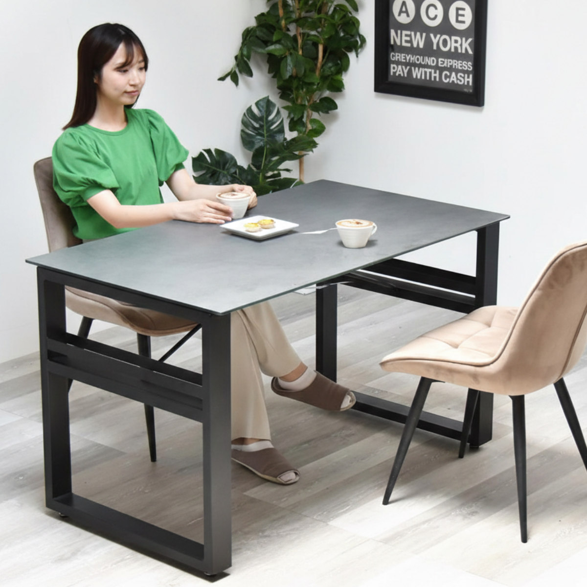 B.Bファニシング ダイニングテーブル＆チェア 3点セット 幅120cm 