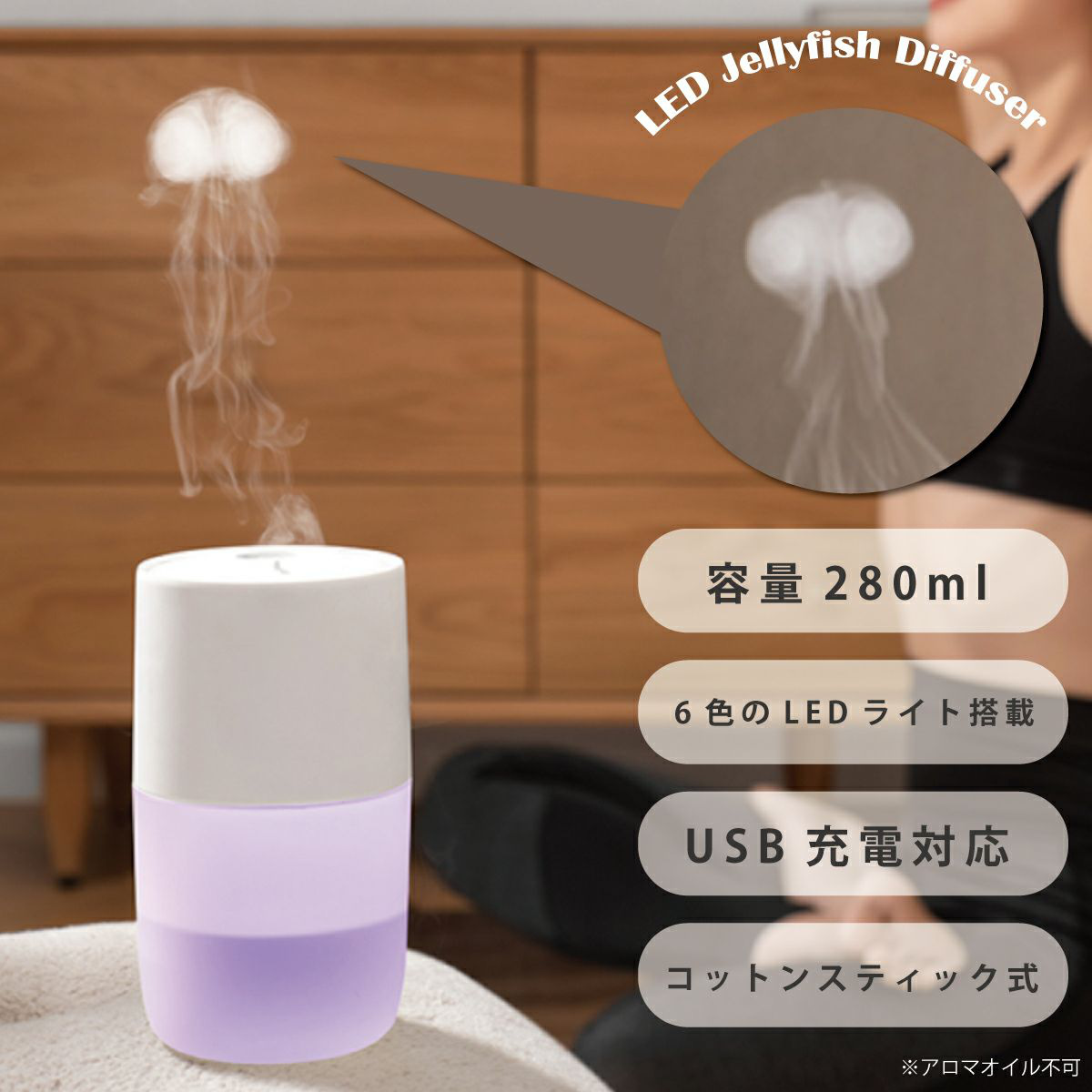 LEADWORKS（レッドワークス） 加湿器 持ち運び ジェリーフィッシュ