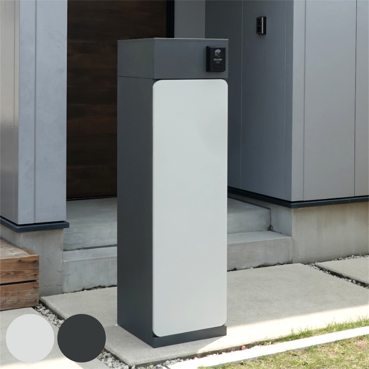 宅配ボックス 郵便ポスト 門柱 AXENT DOOR インターホン穴有 （ ポスト