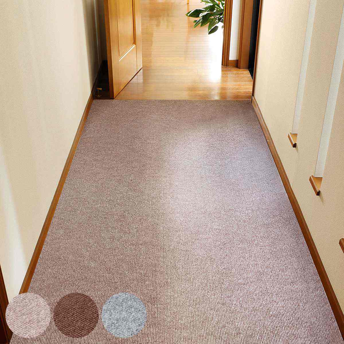 廊下カーペット ロングマット 滑りにくい フリーカット 90x600cm （ カーペット マット ラグ 滑り止め ラグマット 絨毯 廊下 廊下マット ）