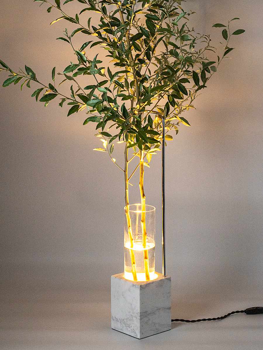 フロアライト リモコン付き LUMINASTONE フラワーべスランプ gram eight グラムエイト （ ルミナストーン 調光 調色 花瓶 ライト ランプ LED 照明 間接照明 ）_14