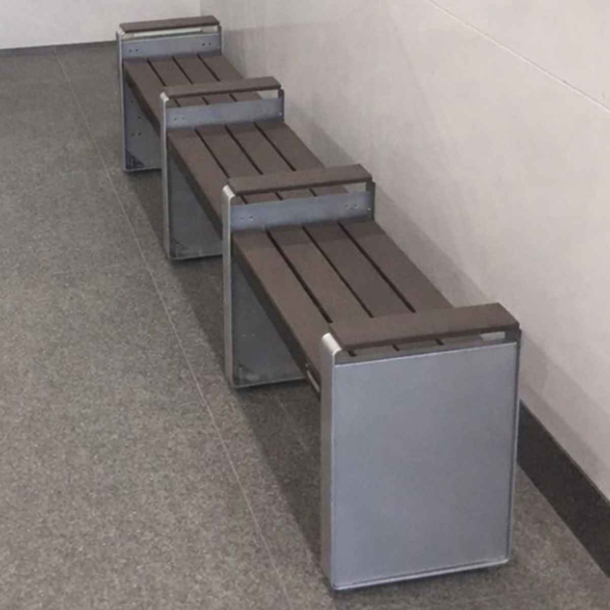 ベンチ 幅188cm ステップベンチ 屋外 業務用 （ 法人限定 屋外ベンチ 座面高 6段階調節 連結 屋内外 再生 樹脂製 長椅子 イス 背もたれ無し ）