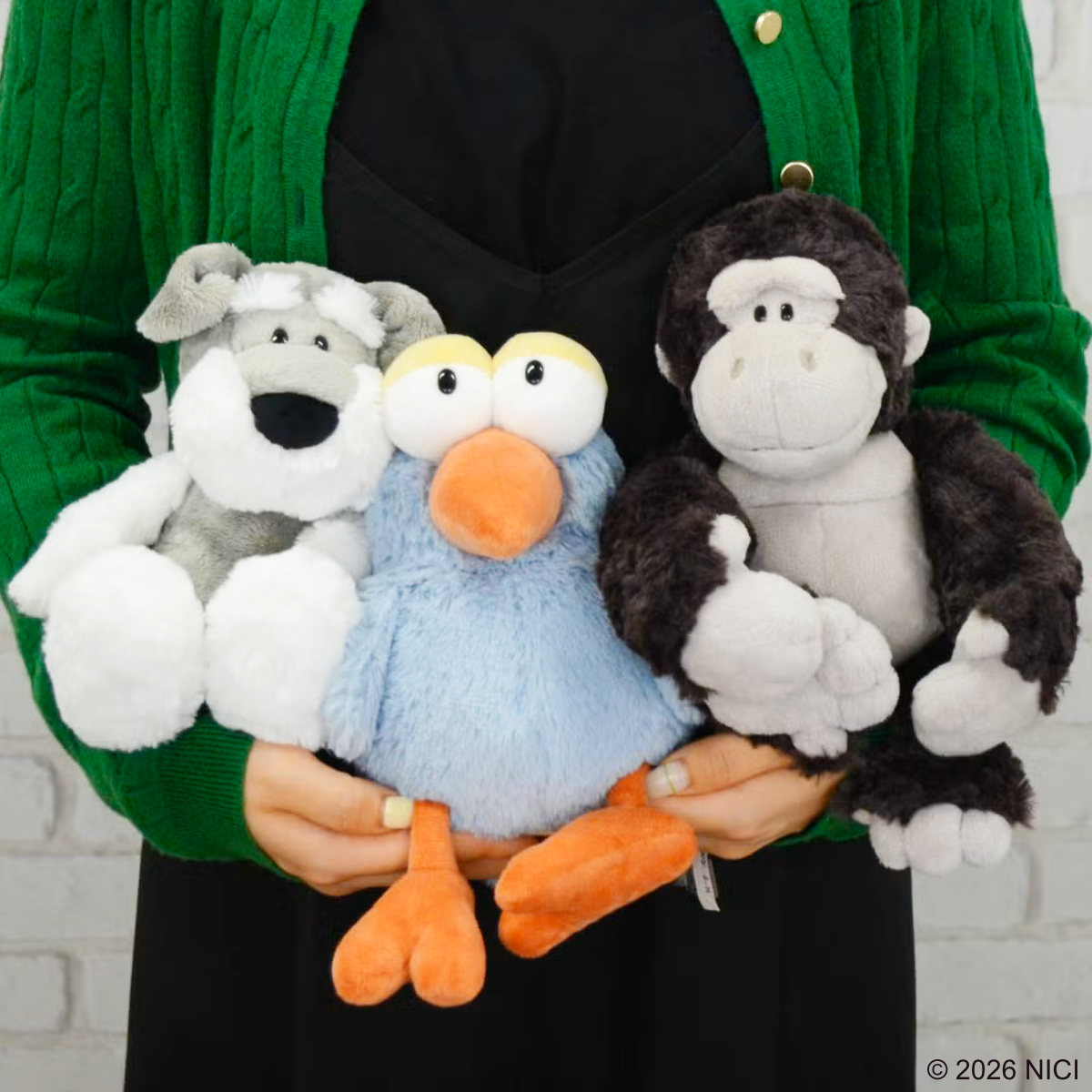 ぬいぐるみ NICI クラシック 25cm 動物 プレゼント ( ニキ ヌイグルミ ハチドリ シュナウザー ゴリラ ふわふわ アニマル 犬 かわいい )