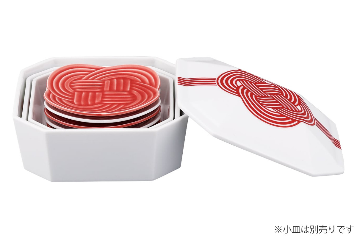3段重箱 隅切 陶磁器 （ 食洗機対応 電子レンジ対応 磁器 日本製 お重 3段 陶器 ）_9