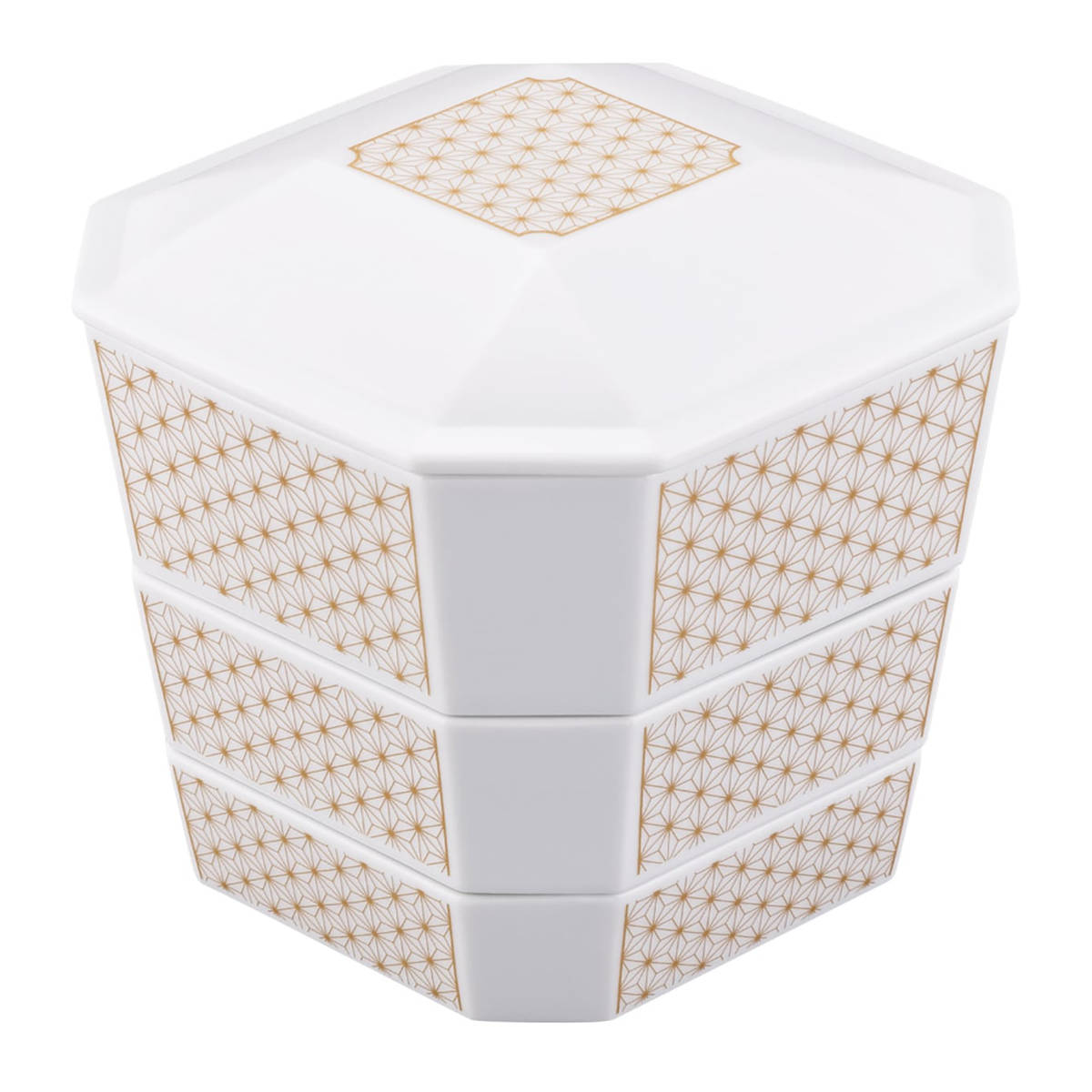 3段重箱 隅切 陶磁器 （ 食洗機対応 電子レンジ対応 磁器 日本製 お重 3段 陶器 ）_10