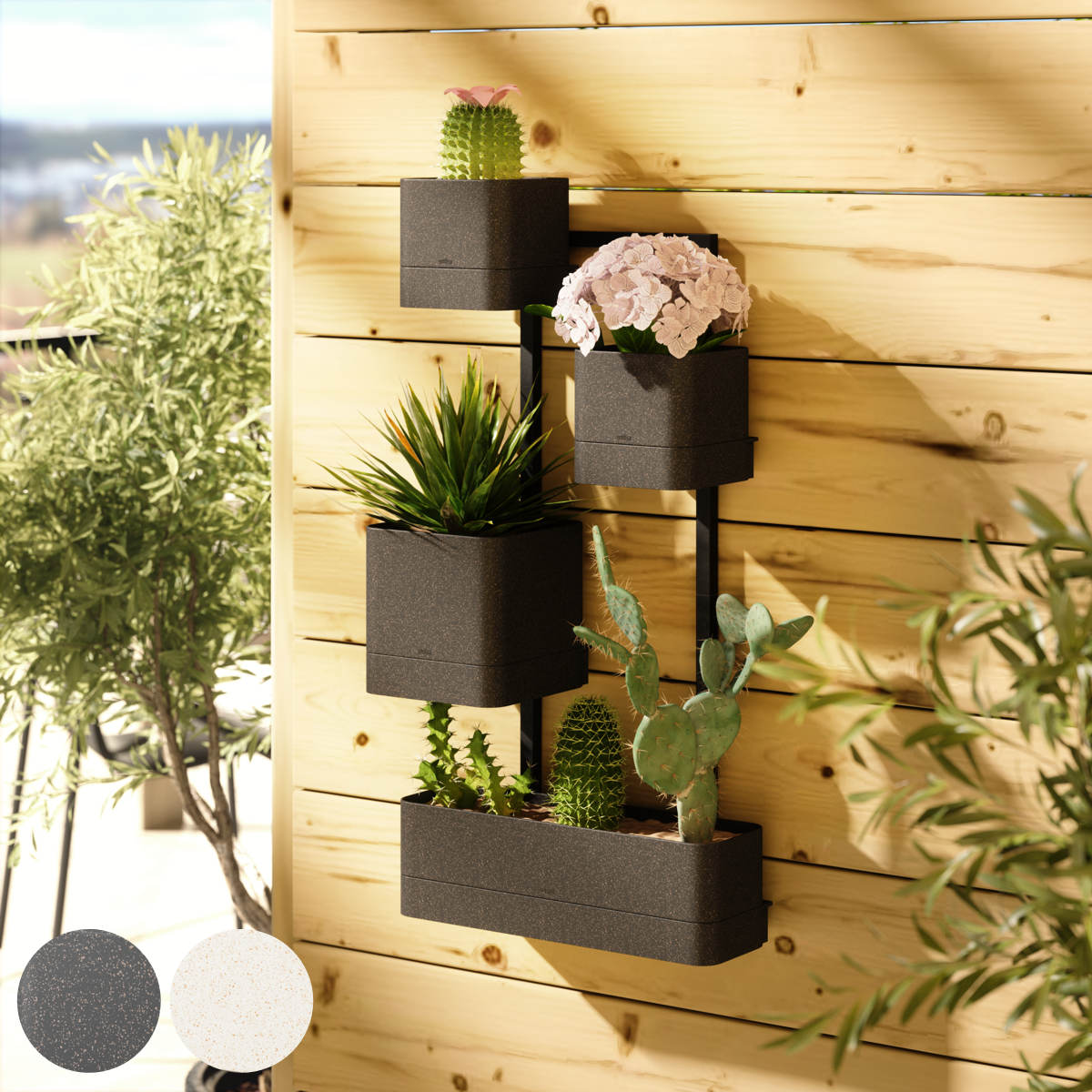 umbra ウォールプランター 壁掛用キュービコ インテリア （ アンブラ プランターカバー 壁面 壁 植木鉢 鉢 屋外 外 家庭菜園 寄せ植え おしゃれ ）