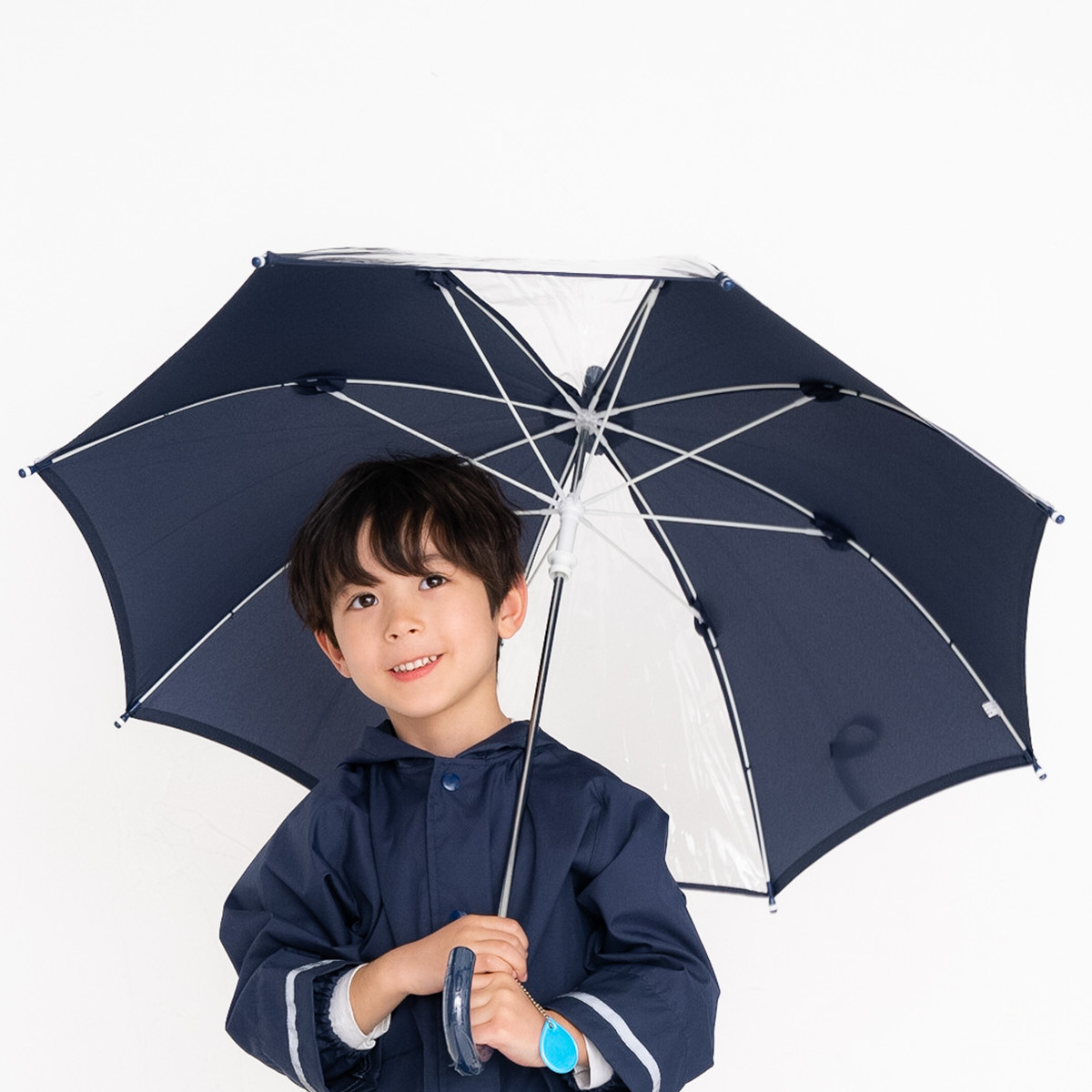 傘 子供用 無地カサ 50cm 55cm （ かさ 軽量 丈夫 手開き 折れにくい 子ども 小学生 キッズ ジュニア 幼児 雨傘 雨具 カサ ）