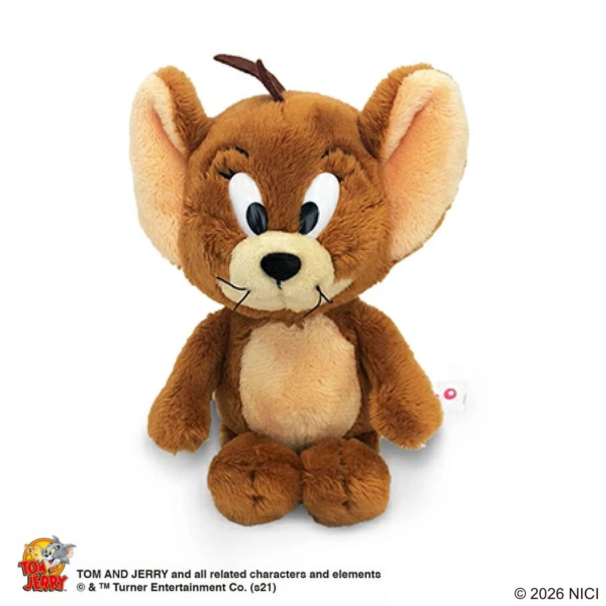 NICI トムとジェリー ジェリー クラシック 15cm ぬいぐるみ （ ニキ ヌイグルミ ふわふわ アニマル グッズ かわいい キャラクター トムジェリ お座りタイプ ）