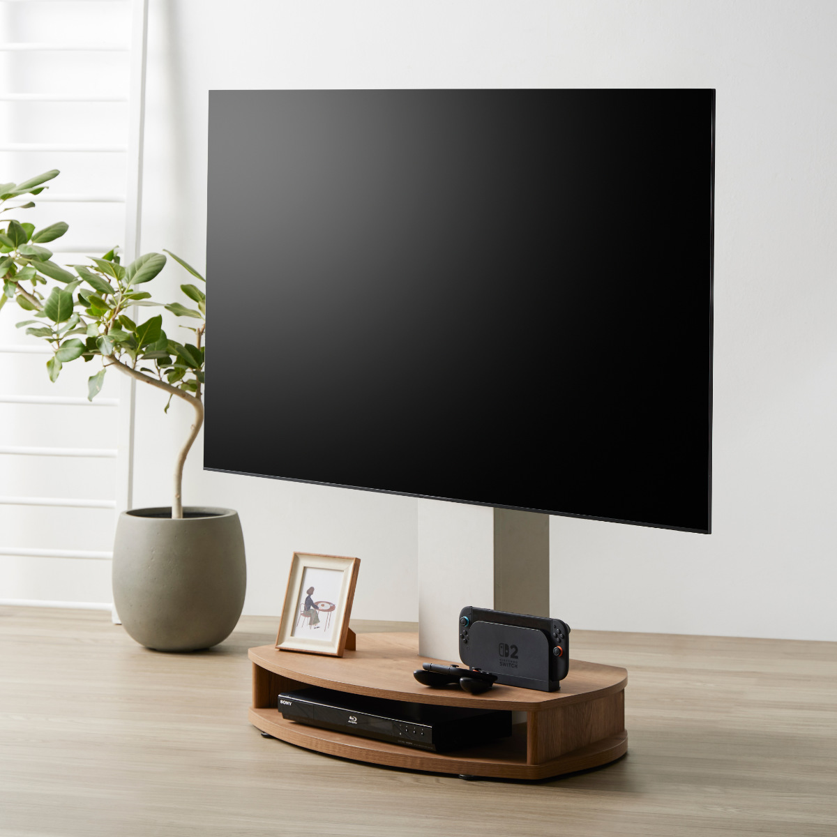朝日木材加工 テレビスタンド 幅79cm 32〜55型対応 キャスター付き