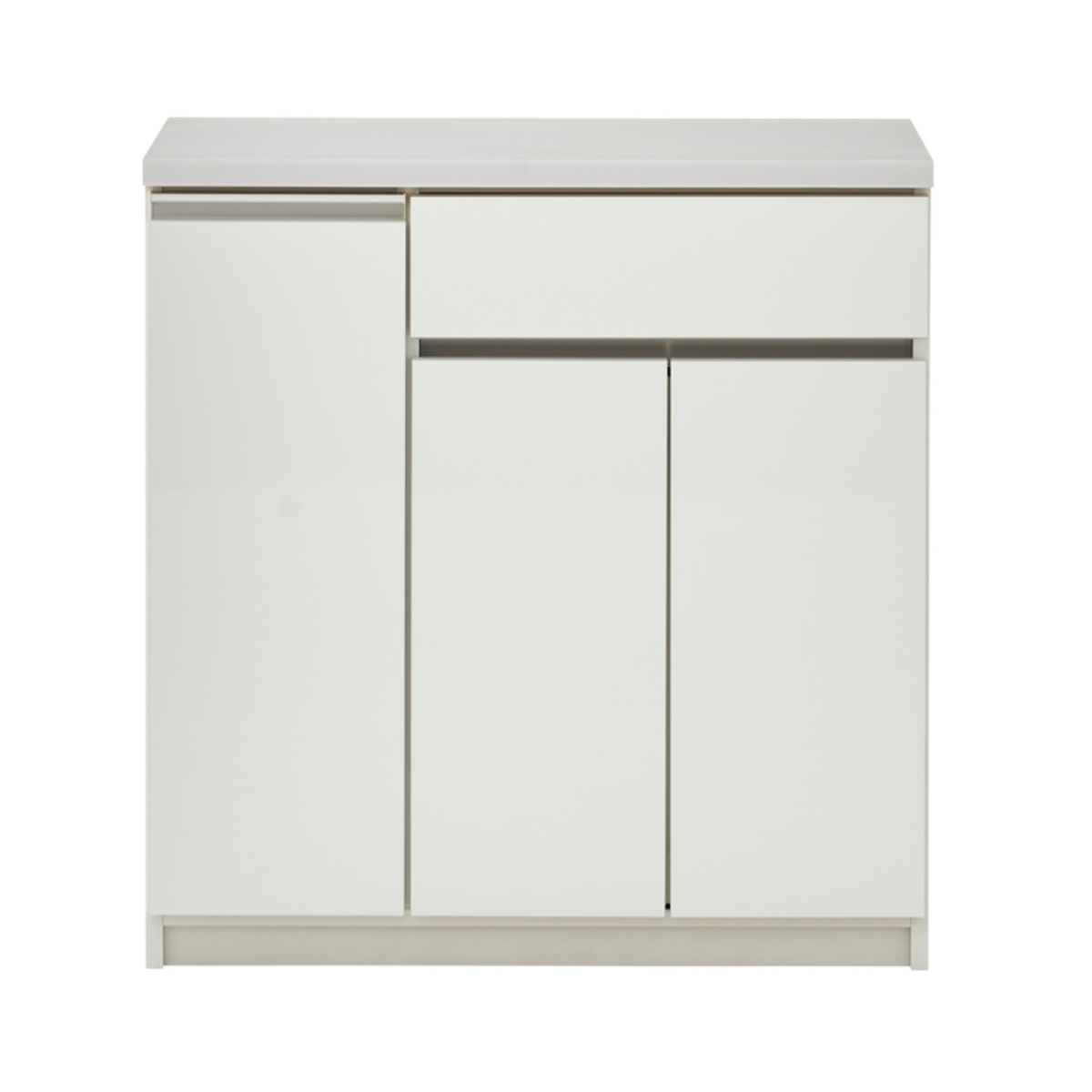 土井インテリヤ工業 キッチンカウンター 幅89.7cm 木目調 日本製 （ 開