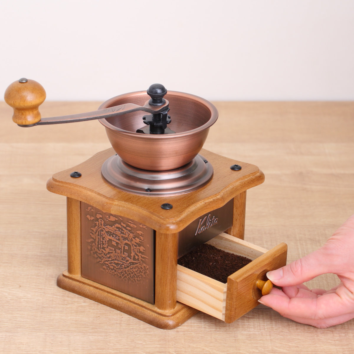 カリタ コーヒーミル レアデザイン カリタコーヒーミル Kalita（カリタ） コーヒーミル コーヒーミル 銅板ミル ac （ 手挽き