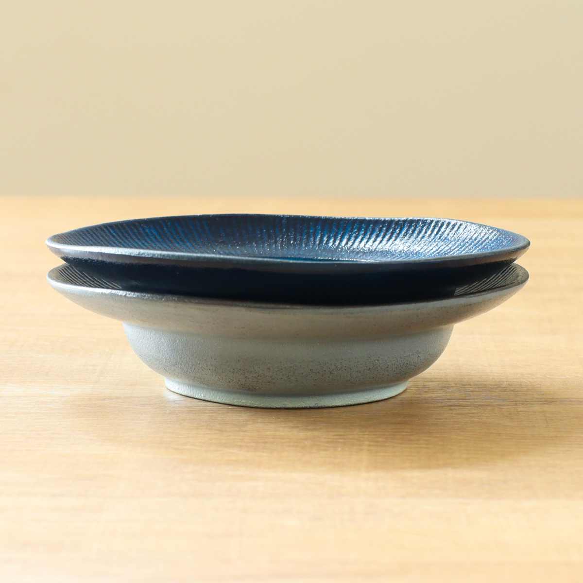 皿 変形千菊深皿 17cm （ 17.4cm 食洗機対応 電子レンジ対応 陶器風