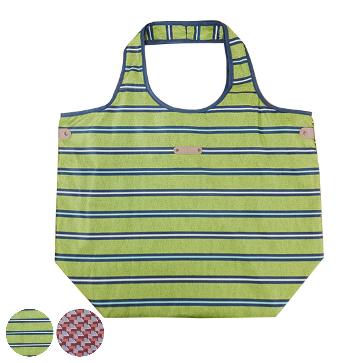 エコバッグ バルーンポータブルL シックシンボーダー フィギュール （ 保冷エコバック 買い物かばん 撥水 折りたたみ ファスナー マチ 大容量 ）