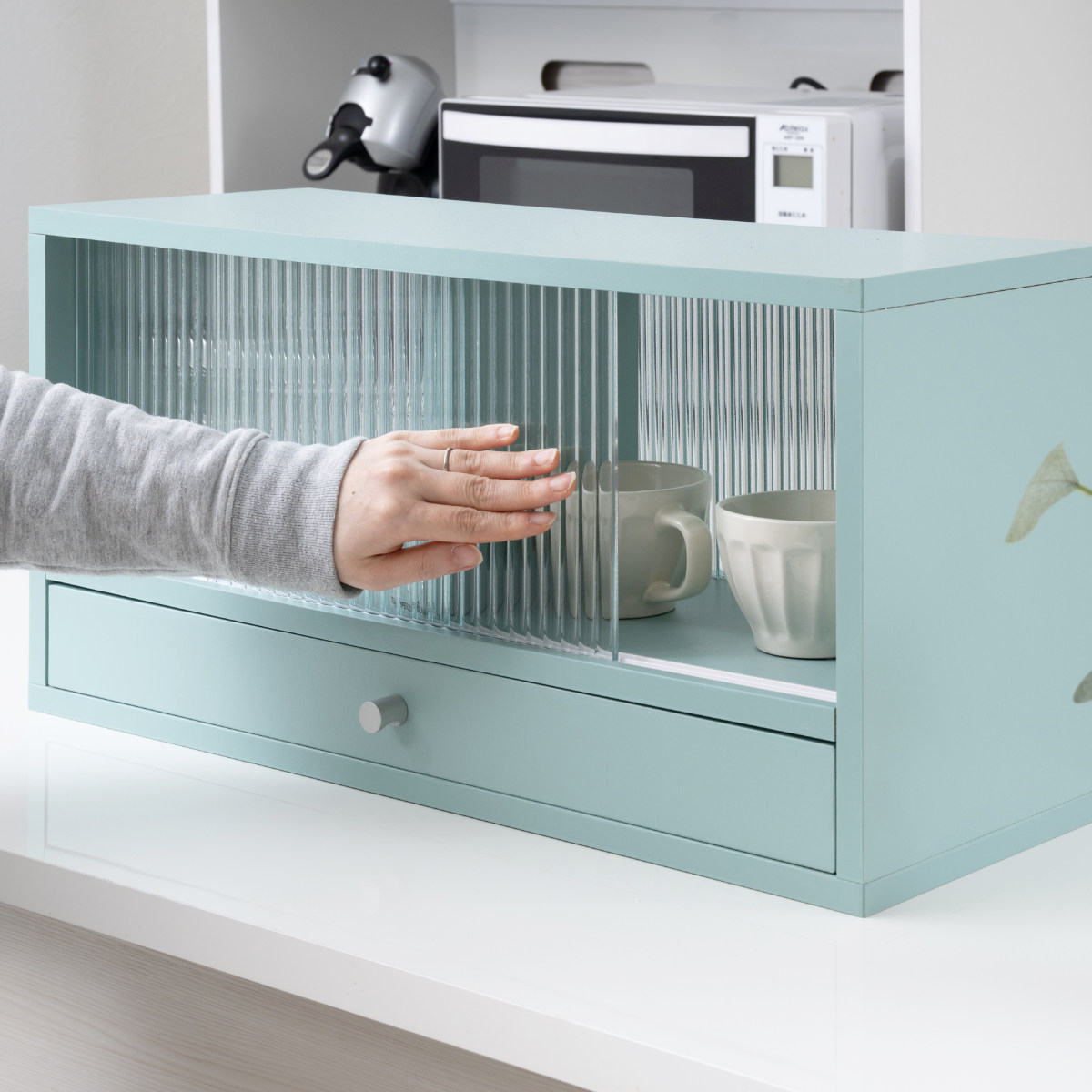 カウンター上 収納ラック 幅60cm 引き出し付き Reblue （ 収納 ラック