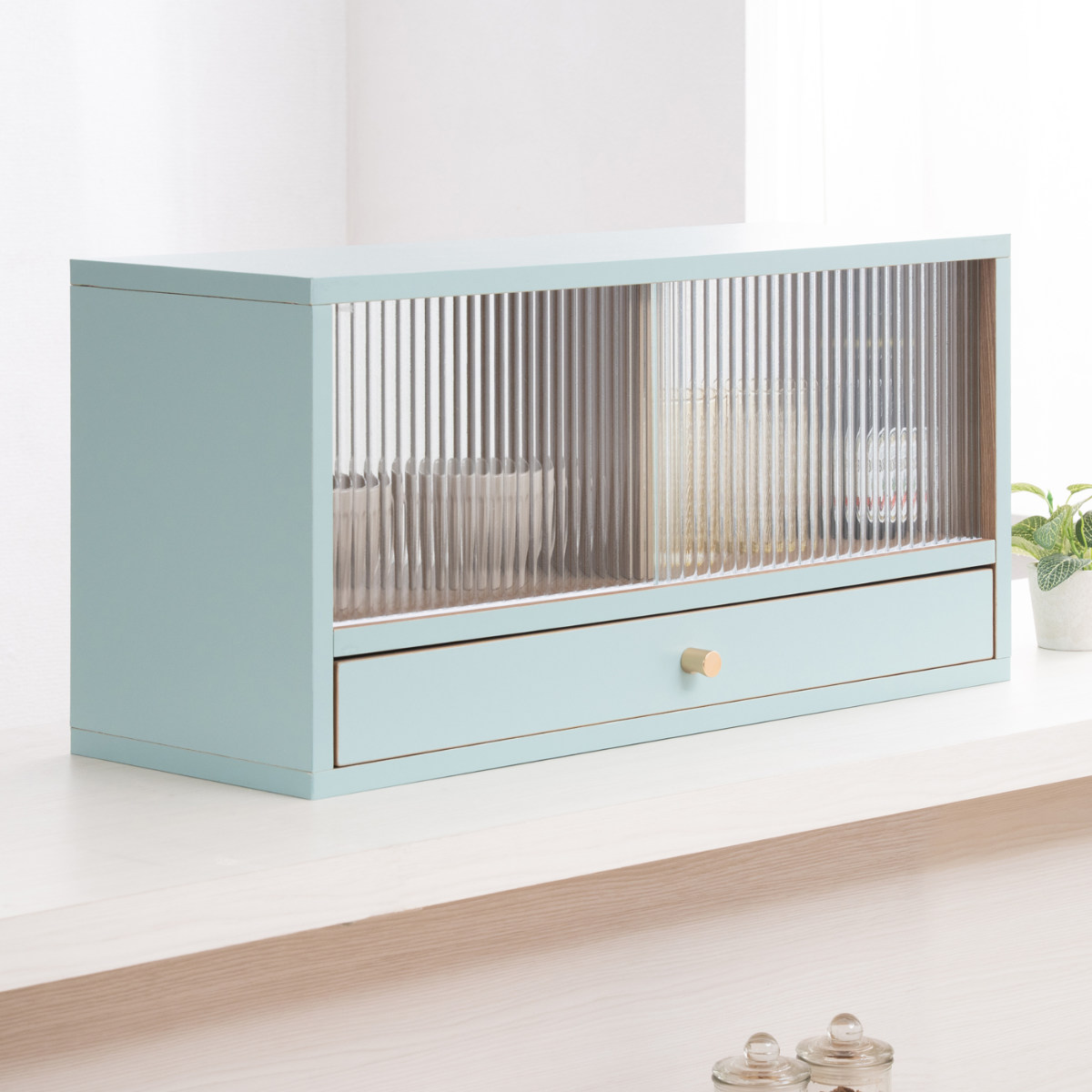 カウンター上 収納ラック 幅60cm 引き出し付き Reblue （ 収納 ラック