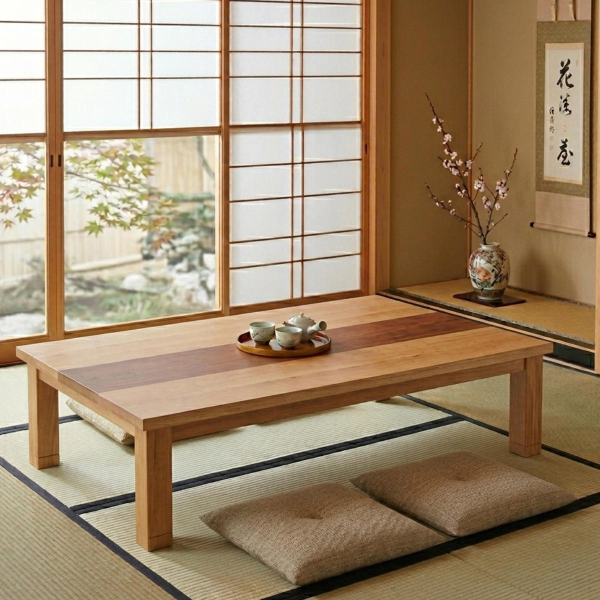 ※専用品【直接引き取り】木製こたつテーブル 座卓 幅135cm 継脚付き 家具調こたつ ジュン 木製 日本製 （ こたつ