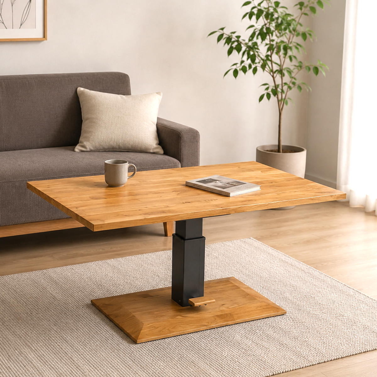 昇降式　ダイニングテーブル　ラルカ130 ブラウン 昇降式 ダイニングテーブル ラルカ130 ブラウン Amazon.co.jp: 筑波産