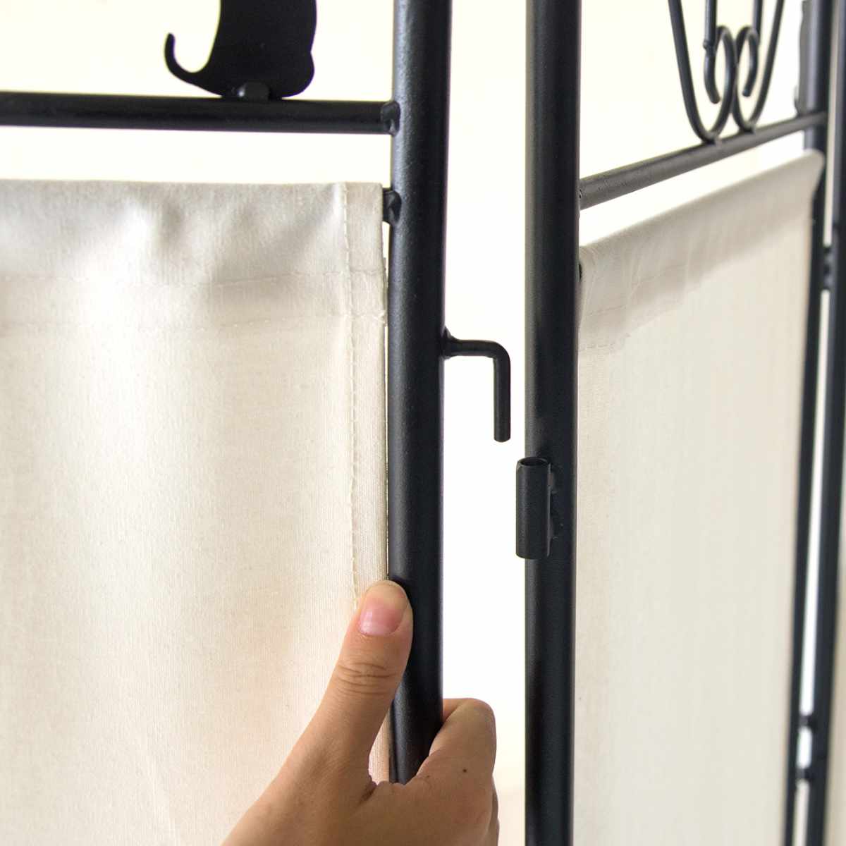 パーテーション 高さ157cm 3連 猫 ( ...の詳細画像4