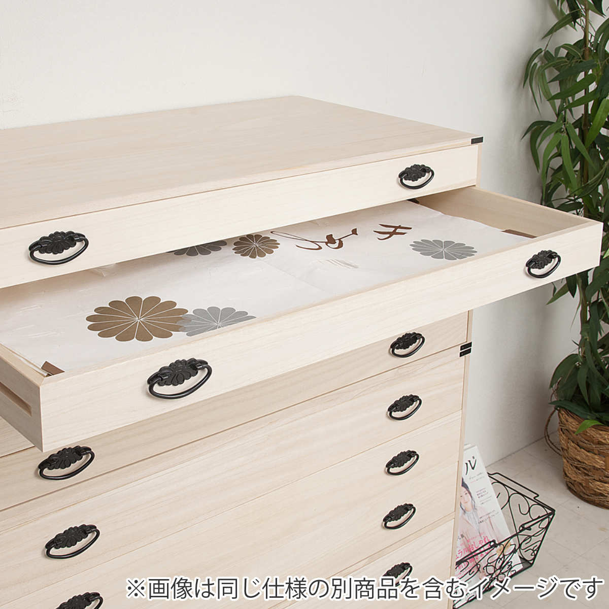 桐たんす 着物用 6段 桐タンス 台輪あり 日本製 約幅100cm （ 桐箪笥