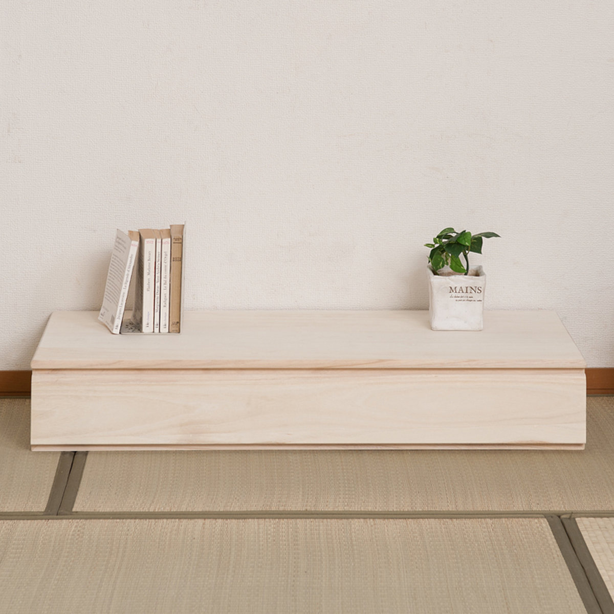 無印良品　桐タンス　チェスト① 桐チェスト 1段 収納ボックス 洋タンス 幅100.5cm ナチュラル （ 収納