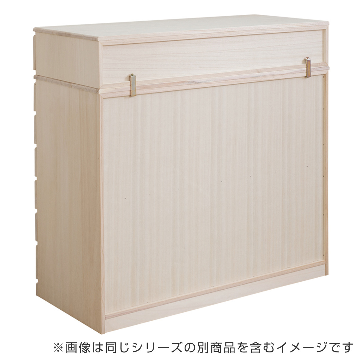桐チェスト 1段 収納ボックス 洋タンス 幅100.5cm ナチュラル （ 収納