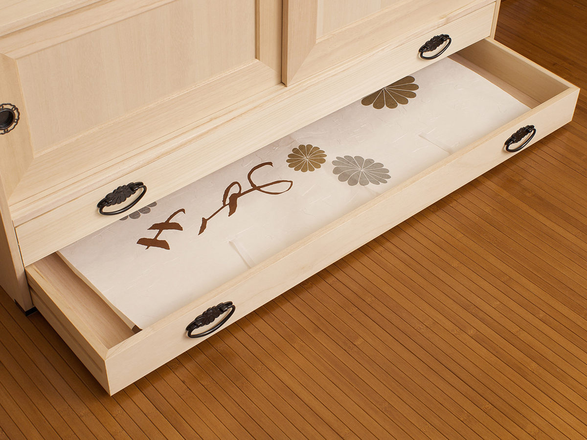 桐タンス 8段 引き戸タイプ 着物用 幅99 高さ129cm （ 桐たんす 桐