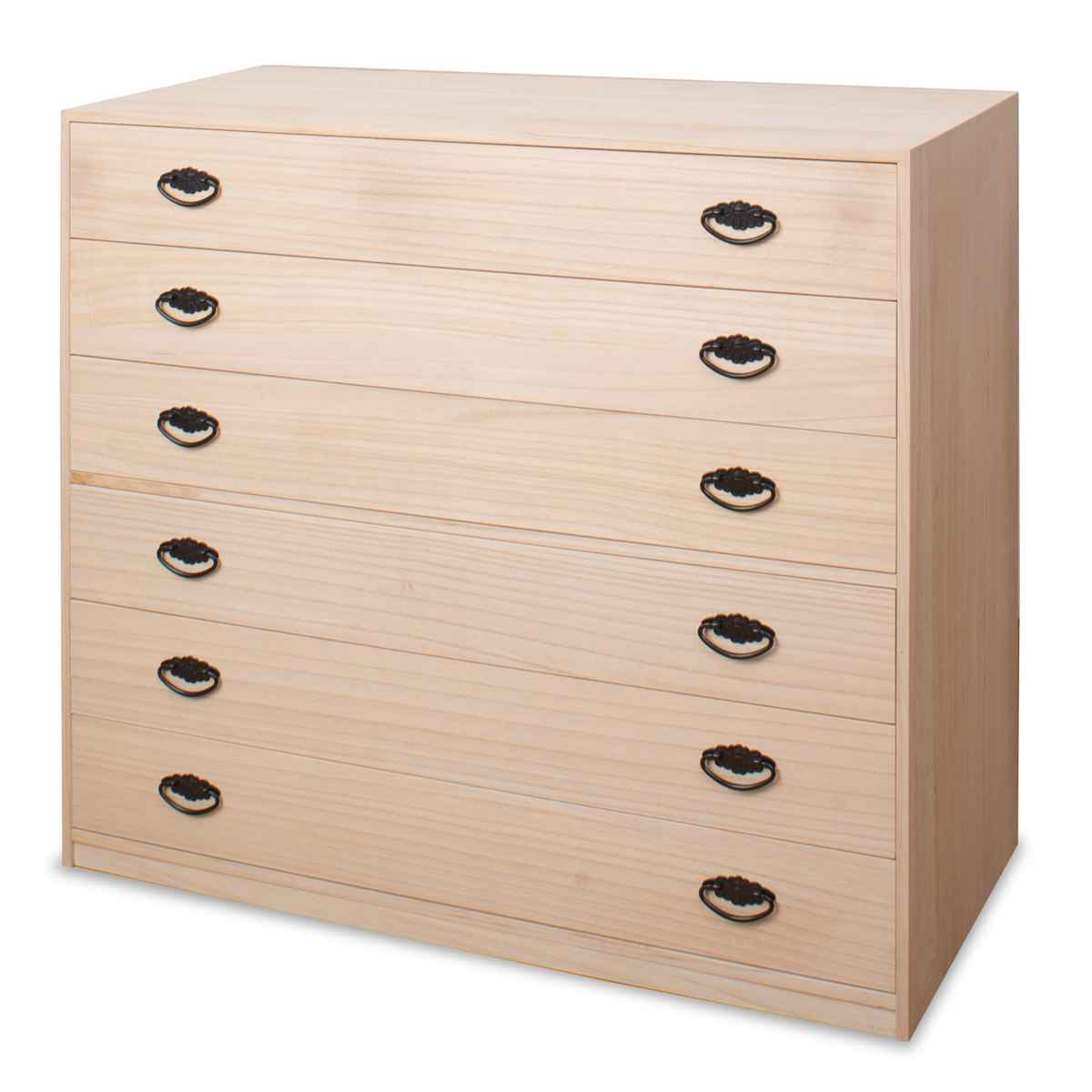 桐タンス 幅98.5cm 6段 引出し 完成品 日本製 （ 桐 桐箪笥 桐たんす