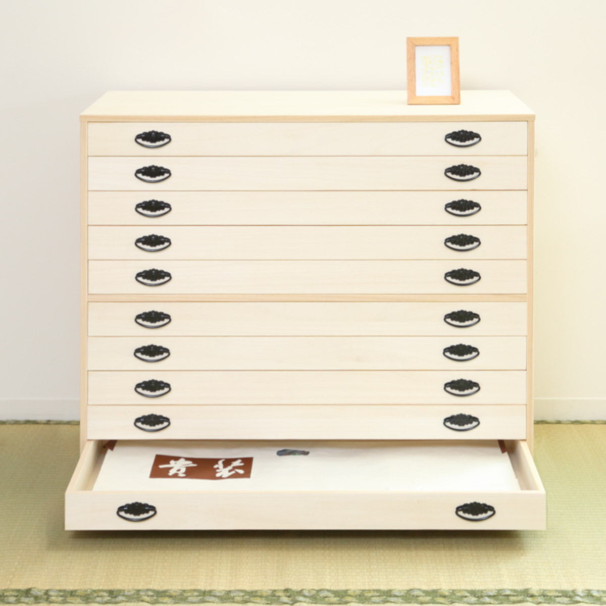 桐タンス 幅98.5cm 10段 引出し 完成品 日本製 （ 桐 桐箪笥 桐たんす