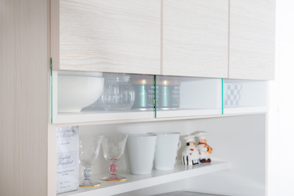 食器棚 キッチンボード 北欧風 Sugar 約幅90cm （ カップボード